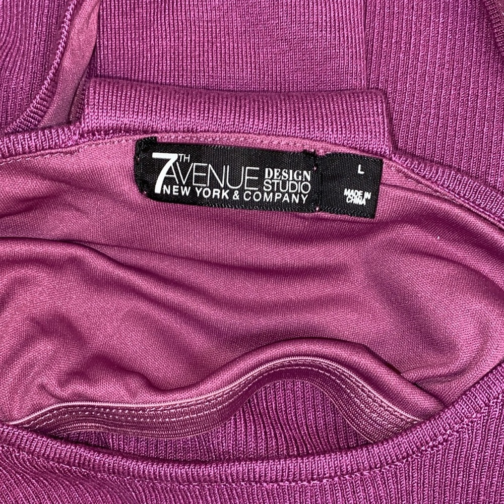 🔷7th Avenue Design Studio Knit Rib Razor Back Tank Top Size Large - Picture 5 of 5